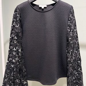 Anthropologie Eri + Ali Black laced sleeves Size S